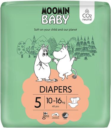 Moomin Baby Pieluszki Eko Diapers 5 40Szt. 10-16Kg