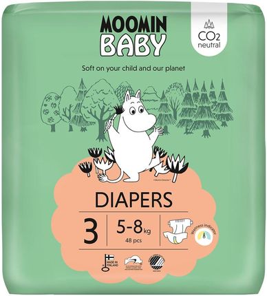 Moomin Baby Pieluszki Eko Diapers 3 48Szt. 5-8Kg