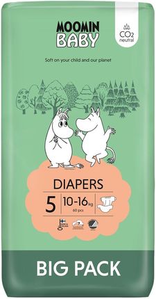 Moomin Baby Pieluszki Eko Diapers 5 60Szt. 10-16Kg