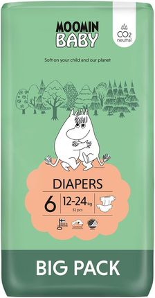 Moomin Baby Pieluszki Eko Diapers 6 51Szt. 12-24Kg