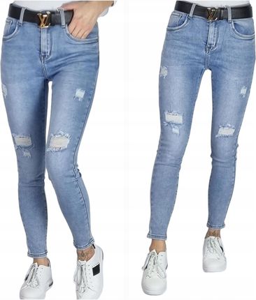 M.sara Spodnie Jeans Z Dziurami Plus Size 37/4XL