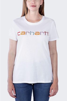 Koszulka damska bawełniana Carhartt Lightweight Multi Color Logo | ZAMÓW NA DECATHLON.PL - 30 DNI NA ZWROT