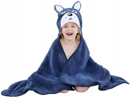 Ręcznik Kąpielowy Okrycie Z Kapturem Plażowe Szlafrok Dla Dzieci Wiewiórka
