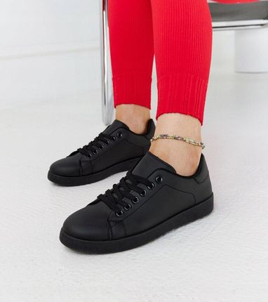 Sportowe buty damskie czarne sneakersy trampki 28121 rozmiar 39