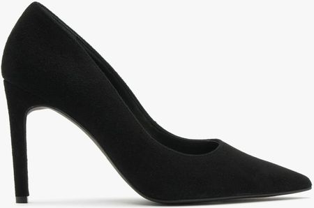 Szpilki damskie skórzane czarne Ryłko buty na wysokim obcasie szpilce 36,5
