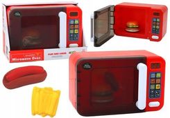 Zdjęcie Lean Toys Kuchenka Mikrofalowa Mikrofala Zabawkowa Czerwona Dodatki - Kałuszyn