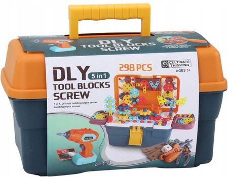 Zabawka Lean Toys Klocki Puzzle Konstrukcyjne 3D W Skrzynce Diy
