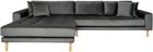 Kanapa z Funkcją Spania Czarna Sofa z Narożnikiem 290x195 Luksusowa SCANDI