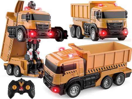 Gazelo Zdalnie Sterowany Robot Wywrotka 2W1 Pojazd Transformers + Pilot Ciężarówka