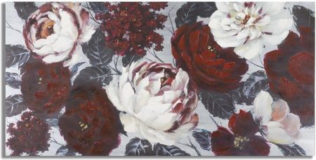Mauro Ferretti Obraz Na Płótnie Biało Czerwone Kwiaty 120X3,7X60 Cm