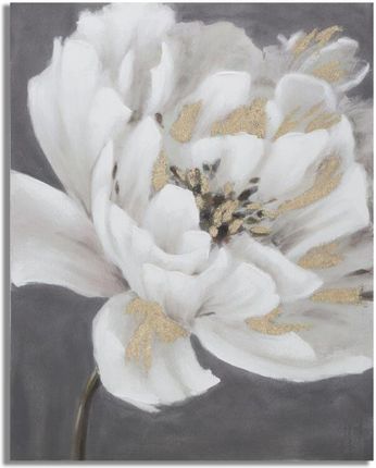 Mauro Ferretti Obraz Na Płótnie Biały Złoty Kwiat 80X3,7X100 Cm