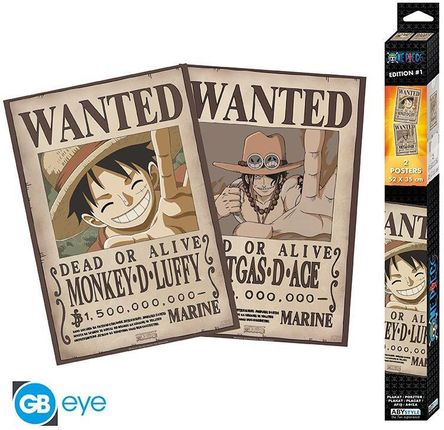 Abystyle Plakat One Piece Wanted Luffy & Ace (Zestaw 2 Szt.)