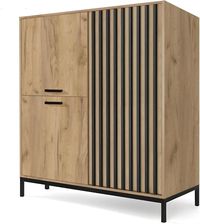 Halmar Komoda Lamino Km 2 94Cm Dąb Craft Czarna