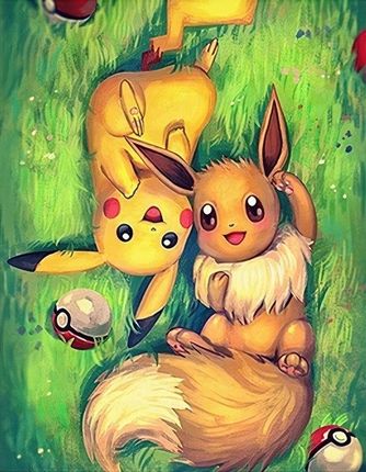 Bez Marki Malowanie Po Numerach Dla Dzieci Pokemon Pikachu 04 Obraz Z Ramą 40X50