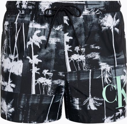 Szorty kąpielowe męskie Calvin Klein Short Drawstring-Print palm black | WYSYŁKA W 24H | 30 DNI NA ZWROT