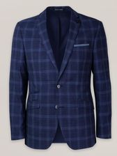 Zdjęcie Klasyczna granatowa marynarka w kratkę - Libiąż