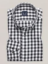 Zdjęcie Klasyczna koszula w czarną i białą kratę - Reda