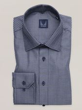 Zdjęcie Taliowana koszula w granatowo-szary wzór - Wadowice