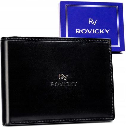 Portfel skórzany Rovicky RV-7870-BCA czarny