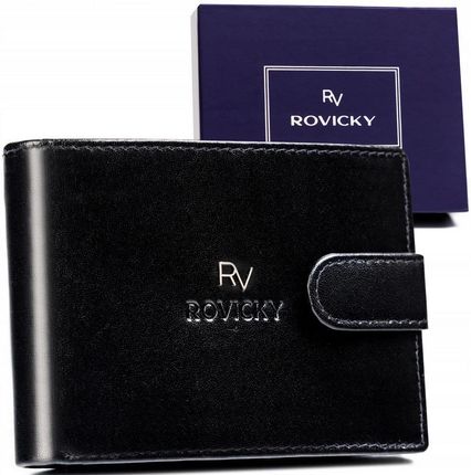 Portfel skórzany Rovicky RV-7680286-L-BCA-460 czarny