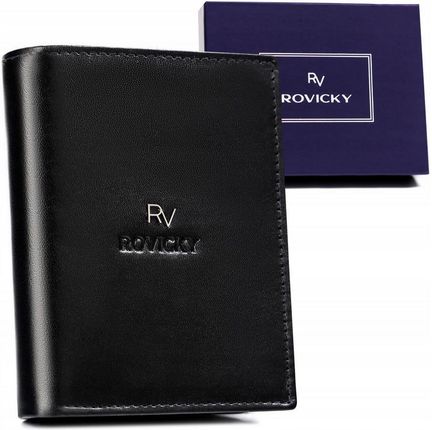 Portfel skórzany Rovicky RV-75699-9B-BCA czarny