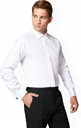 Koszula Męska Biała na Spinkę Lancerto Cobie XL