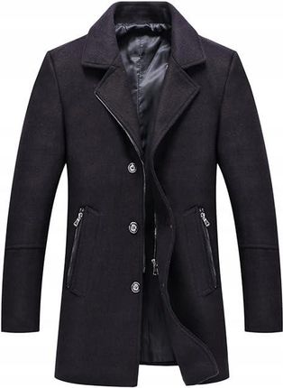 Męskie ciepłe,miękkie i wełniane płaszcze Mirecoo Business Trencz M