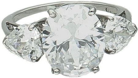 Srebrny pierścionek damski 925 z dużymi cyrkoniami rozmiar 20