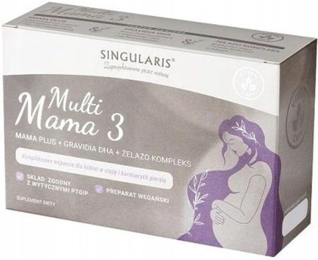 SINGULARIS Superior Multi Mama 3 Mama Plus 30 kaps. + Gravidia DHA 30 kaps. + Żelazo kompleks 30 kaps.