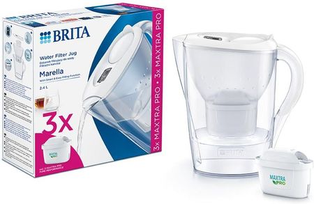 Dzbanek filtrujący BRITA Marella 2,4l biały + 3 MAXTRA PRO Pure Performance