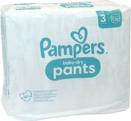 Pampers Baby-Dry Pants Rozmiar 3 6-11kg 32 szt.