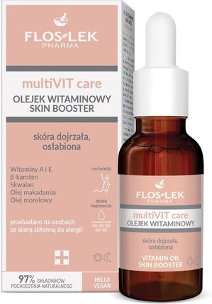 FLOS-LEK MultiVIT Care Olejek witaminowy Skin Booster na dzień i noc skóra dojrzała osłabiona 30ml