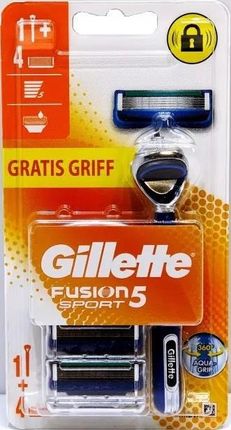 Gillette Fusion 5 sport Maszynka plus wkłady 4 szt.