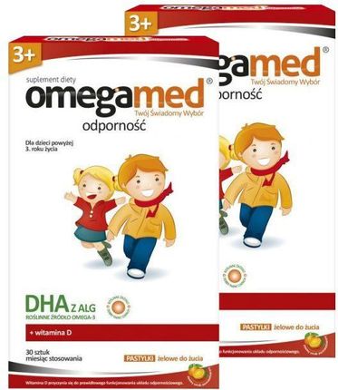 Omegamed Odporność 3+, 2 x 30 pastylek żelowych do żucia