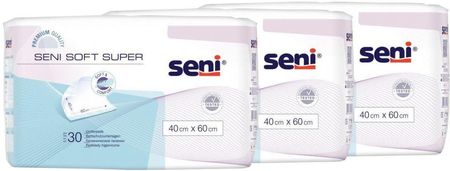 Seni Soft Super 40 cm x 60 cm Podkłady higieniczne, 3 x 30 sztuk