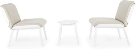 Dwa Krzesła Ze Stolikiem Isola Wg20 Białe
