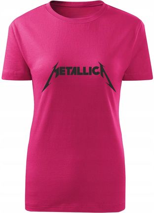 Koszulka T-shirt damska D475 Metallica Music Metal różowa rozm S
