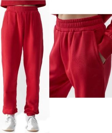 Damskie spodnie dresowe 4F TROF747 czerwony 62S S