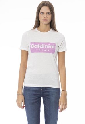 Koszulka T-shirt marki Baldinini Trend model TSD02_MANTOVA kolor Biały. Odzież damska. Sezon: Wiosna/Lato