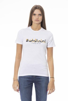 Koszulka T-shirt marki Baldinini Trend model TSD04_MANTOVA kolor Biały. Odzież damska. Sezon: Wiosna/Lato
