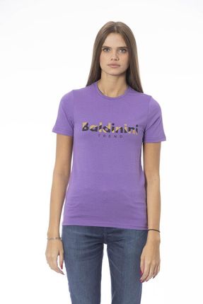 Koszulka T-shirt marki Baldinini Trend model TSD04_MANTOVA kolor Fioletowy. Odzież damska. Sezon: Wiosna/Lato