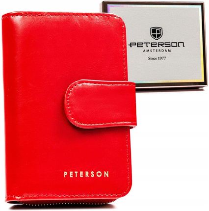 Mały, elegancki portfel damski ze skóry ekologicznej - Peterson