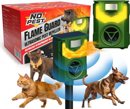 No Pest Ultradźwiękowy Odstraszacz Kotów Psów Flame Guard