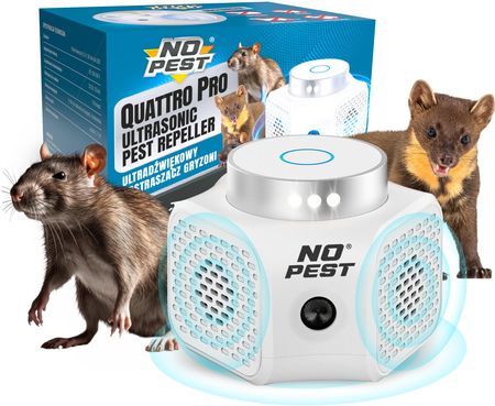 No Pest Ultradźwiękowy Odstraszacz Myszy I Gryzoni Quattro Pro Ultrasonic Pest Repeller