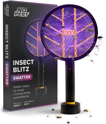 No Pest Elektryczna Packa Na Muchy Komary Rażąca Lampa Owadobójcza Swatter