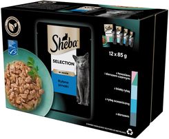 Sheba Selection Rybne Smaki Mokra Karma Pełnoporcjowa Dla Kota W Sosie 12X85G