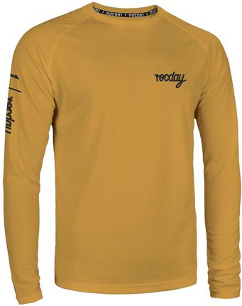 Koszulka Rowerowa Z Długim Rękawem Rocday Podium Żółty