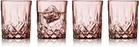 Lyngby Glas Szklanki Do Whisky Sorrento 320ml 4szt. Różowe