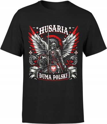 Koszulka Patriotyczna Polska Męska Husaria Walcząca Z Nadrukiem Rozmiar S