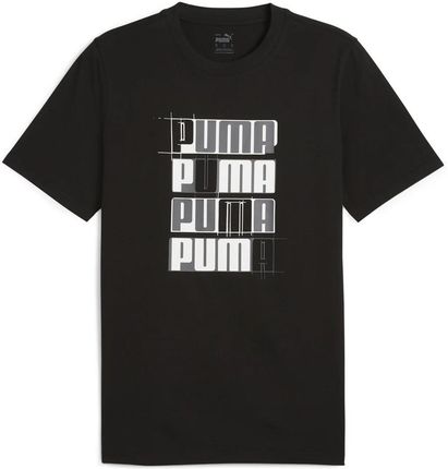 Męska Koszulka z krótkim rękawem Puma Ess+ Logo Lab Tee 67897601 – Czarny